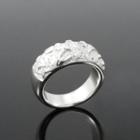 Moon And Flower Sterling Silver Ring