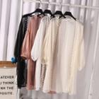 Lace Trim Chiffon Light Jacket