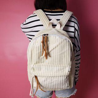 Velour Ribbed Backpack