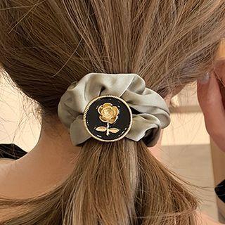 Bow Glaze Fabric Hair Tie