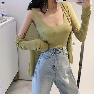 Set: Knit Camisole + Knit Cardigan