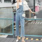 Washed Boot-cut Denim Dungaree