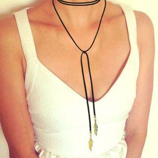 Feather String Necklace