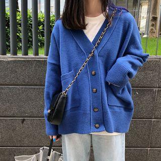 V-neck Open-front Sweater