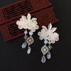 Retro Floral Bead Dangling Hair Clip