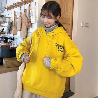 Mock Two-piece Loose-fit Hooded Top
