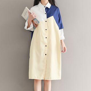 Color Block Shirtdress