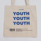 Youth Letter Canvas Shopper Bag Ivory - One Size