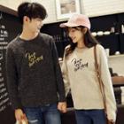 Couple Matching Letter Embroidered Sweater
