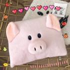 Chenille Pig Makeup Pouch Pig Pig - One Size