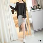 Irregular Cut Soft Cotton Long Skirt