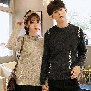 Couple Matching Stitching Sweater