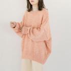 Melange Sweater Coral Pink - One Size