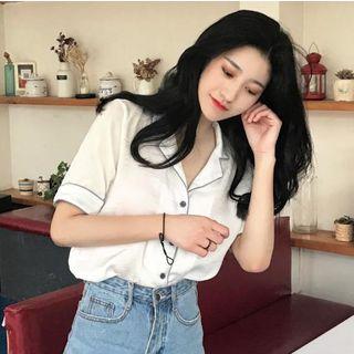 Short-sleeve Piped Shirt