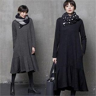 Wool Blend Midi Knit Dress