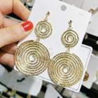 Alloy Spiral Dangle Earring 1 Pair - As Shown In Figure - One Size
