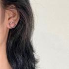 Circle Stud Earring 1 Pair - S925silver Earring - One Size