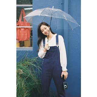 Pocket Patch Overall Jeans Dark Blue - One Size