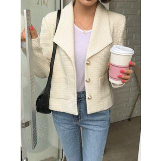 Wool Blend Tweed Blazer