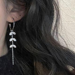 Chain Drop Earring 1 Pair - 1546a - Silver - One Size