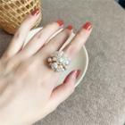 Faux Pearl Open Ring As Shown In Figure - One Size