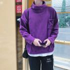 Mock-neck Fleece Sweatshirt