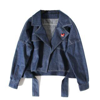Heart Sequined Denim Jacket