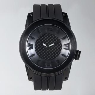 Stainless Steel Water Resistant Silicon Strap Watch Black - One Size
