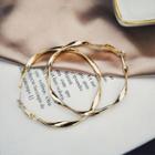Twisted Alloy Hoop Earring 1 Pair - Gold - One Size