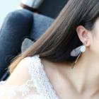 Fabric Feather Fringed Earring