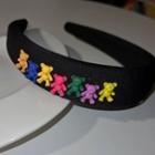 Bear Face Wash Headband Black - One Size