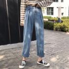 Pleated Slim-fit Jeans
