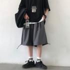 Drawstring-cuff Wide Leg Shorts