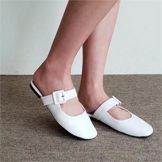 Round-toe Flat Mary Jane Mules