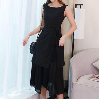 Sleeveless A-line Layered Dress