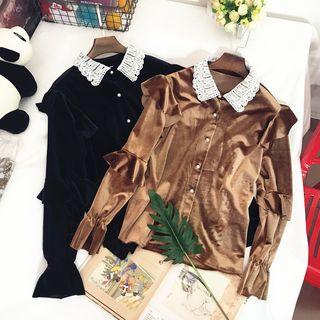 Tiered Long-sleeve Blouse