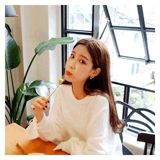 Drop-shoulder Tie-sleeve Knit Top