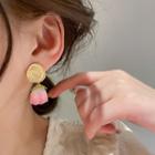 Flower Alloy Dangle Earring 1 Pair - Stud Earrings - Pink - One Size