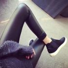 Faux Leather Fleece Lined Leggings