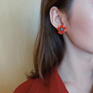 Felt Flower Earring