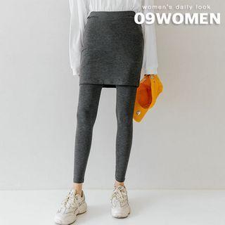 Plus Size Inset Skirt Leggings
