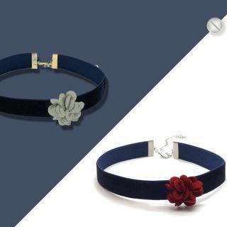 Flower Fabric Choker