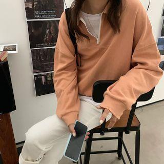 Half-zip Collared Pullover