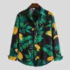 Banana Print Long-sleeve Shirt