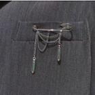 Chained Safety Pin Brooch Brooch - Bullet - One Size