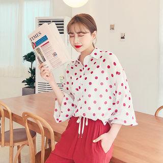 See-through Dotted Blouse