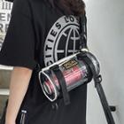 Applique Transparent Barrel Bag