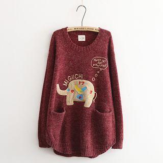 Elephant Applique Sweater