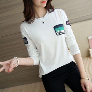 Badge Detailed Long Sleeve T-shirt