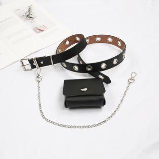 Grommet Belt / Chain / Pouch / Set